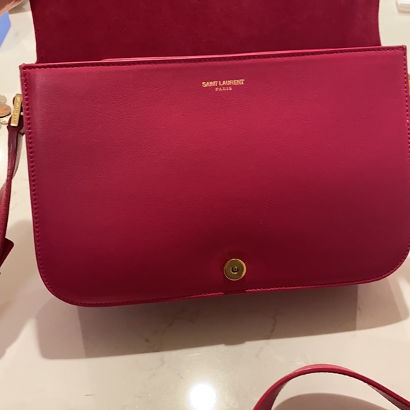 YSL Barbie pink leather crossbody bag - Picture 4 of 8